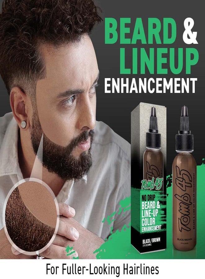 Tomb 45 Tomb45 Beard & Lineup Enhancement (Brown/Black) - Water-proof, Shampoo safe, Safe on Skin - Image 2